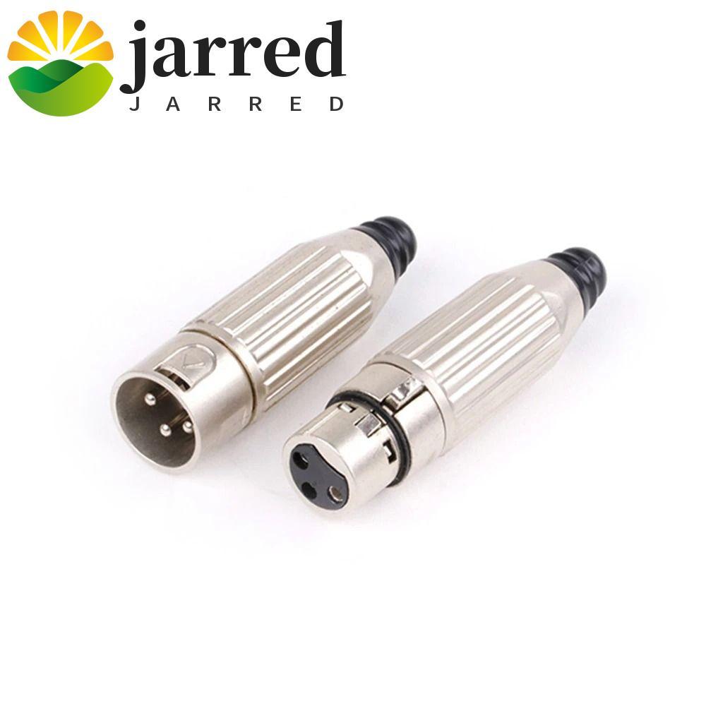 JARRED XLR Connector Plug สําหรับมิกเซอร์ไมโครโฟนทนทานลําโพงเชื่อมต่อปลั๊กสายสัญญาณเสียงสําหรับคอนโซ