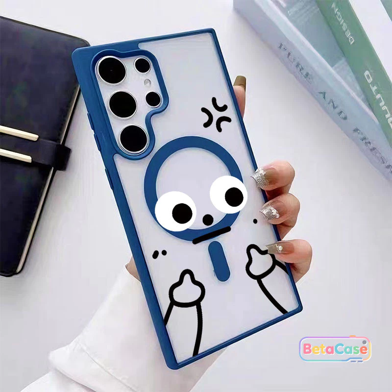 ดีไซน์ตลก ตัวการ์ตูนน่ารัก สำหรับ Samsung S26 S26U S26Plus S25Plus S25U S24U S23U S23 S22U แม่เหล็กติดหนึบ