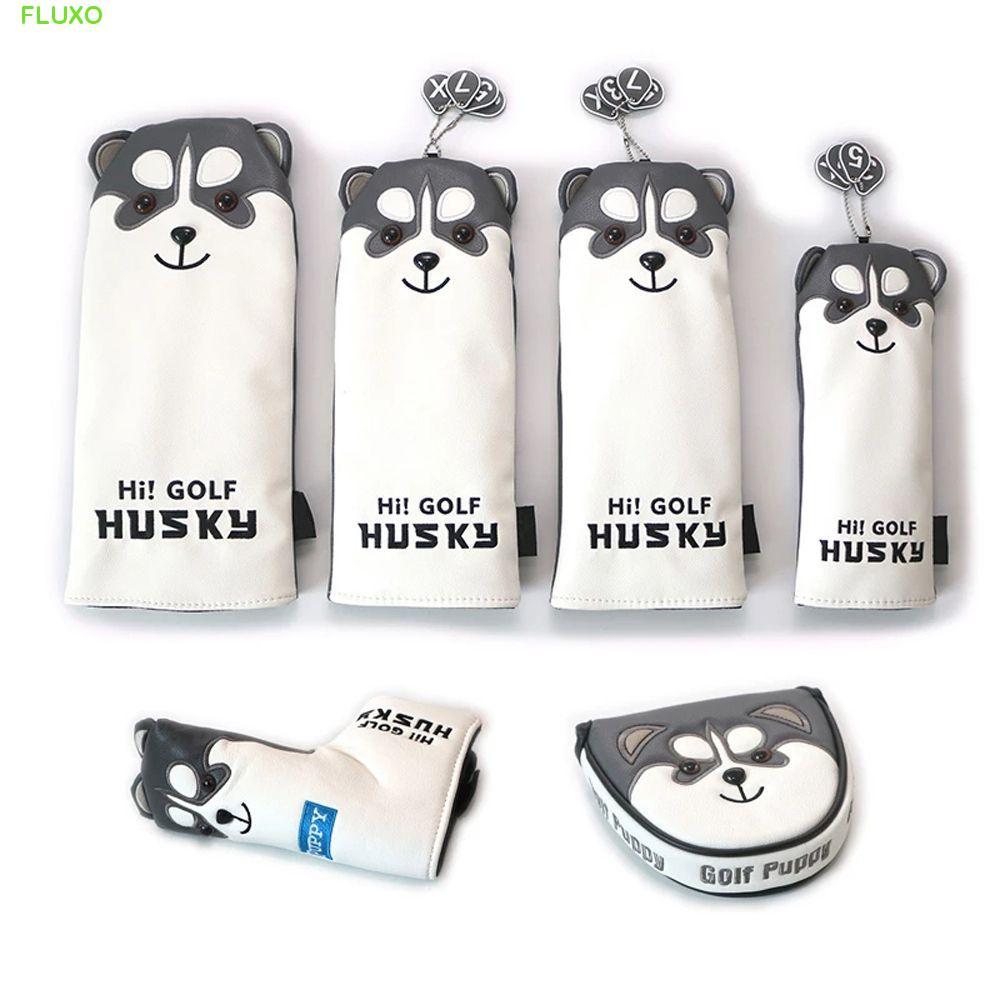 FLUXO Golf Putter Cover Number Tag อุปกรณ์เสริม Club Head Protector Mallet พัตเตอร์สําหรับ Hybrid PU หนังหัวไม้ครอบคลุม