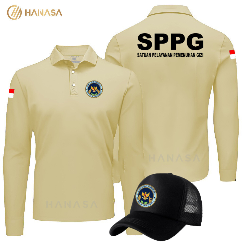 แถม HAT..!!! DB SPPG Text Black เสื้อโปโลตัวยาว MBG BGN | เสื้อโปโลผู้ชายและผู้หญิง | เสื้อคอปก