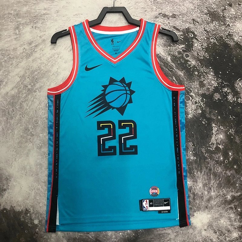 SW Version NBA23 Game Season Sun Team City Version No. 22 Ayton Jersey เสื้อบาสเกตบอลชาย Retro Hot P