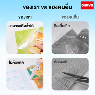 【Ohayo ของแท้】สติกเกอร์ห่อปกหนังสือ พลาสติกใสเคลือบปกหนังสือ 3ไซส์ 10/30แผ่น กันน้ำกันปกยับ ถนอมหนังสือ ห่อง่าย
