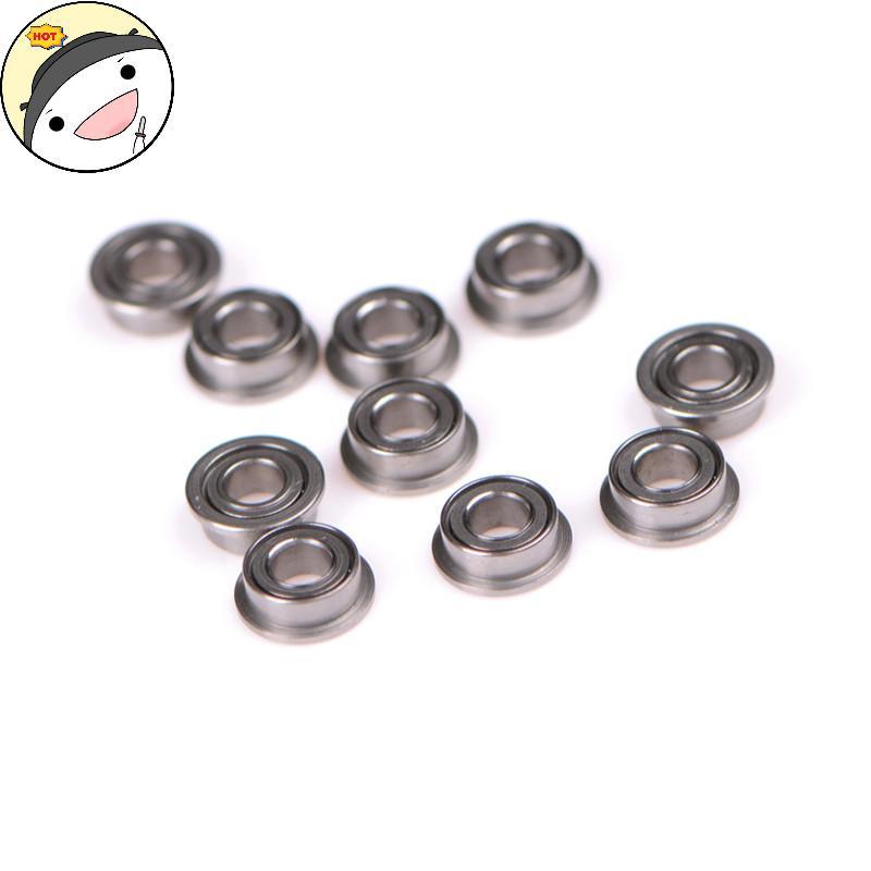 Lanf 10PCS MF63zz Mini Metal Double Shielded Flange Ball Bearings (3mmX6mmX2.5mm) EN