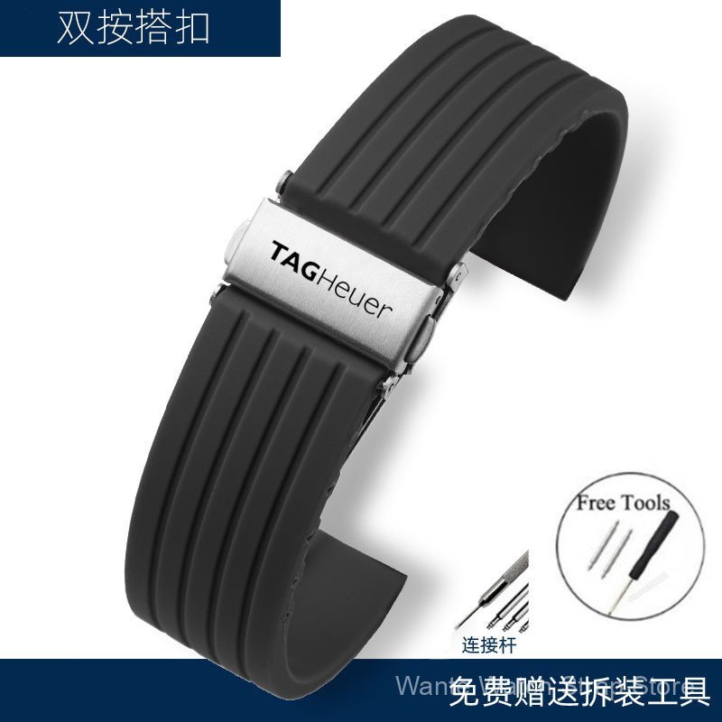 สายรัดซิลิโคนสําหรับ TAG Heuer F1/Monaco/Carrera - เปลี่ยนสายนาฬิกา Unisex