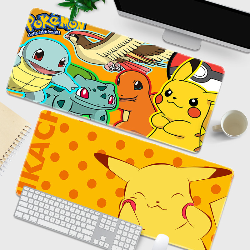 Pokémon Pokémon Mouse Pad Pokémon คีย์บอร์ดคอมพิวเตอร์ Pokemon Pikachu Jenny Turtle Super Dream Cust