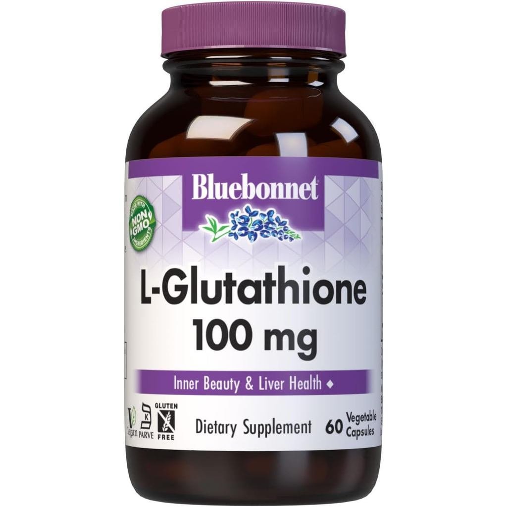 BlueBonnet LGlutathi 100 mg Form LGlutathi for r Health & Antioxidant port for Women & Men NonGMO Gl