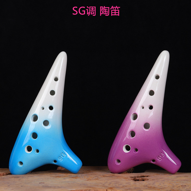 [พร้อมสต็อกขายร้อน] Ocarina 12-Hole SG High-Pitch G-Key Twelve-Hole Professional Cracking School Stu
