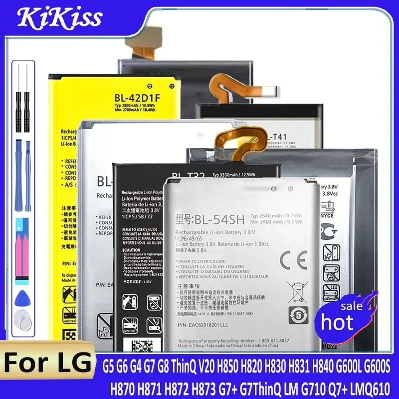 แบตเตอรี่สําหรับ LG G5, G6, G4, G7, G8, ThinQ, V20, H850, H820, H830, H831, H840, G600L, G600S, H870