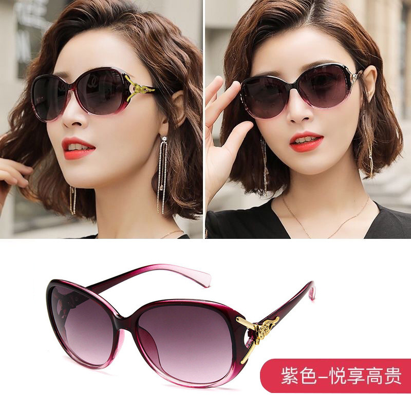 狐狸头墨镜防晒女式女明星款太阳镜圆脸太阳女士防紫外线Fox-head sunglasses, sun protection, women’s, celebrity stylewmqwnv123th20