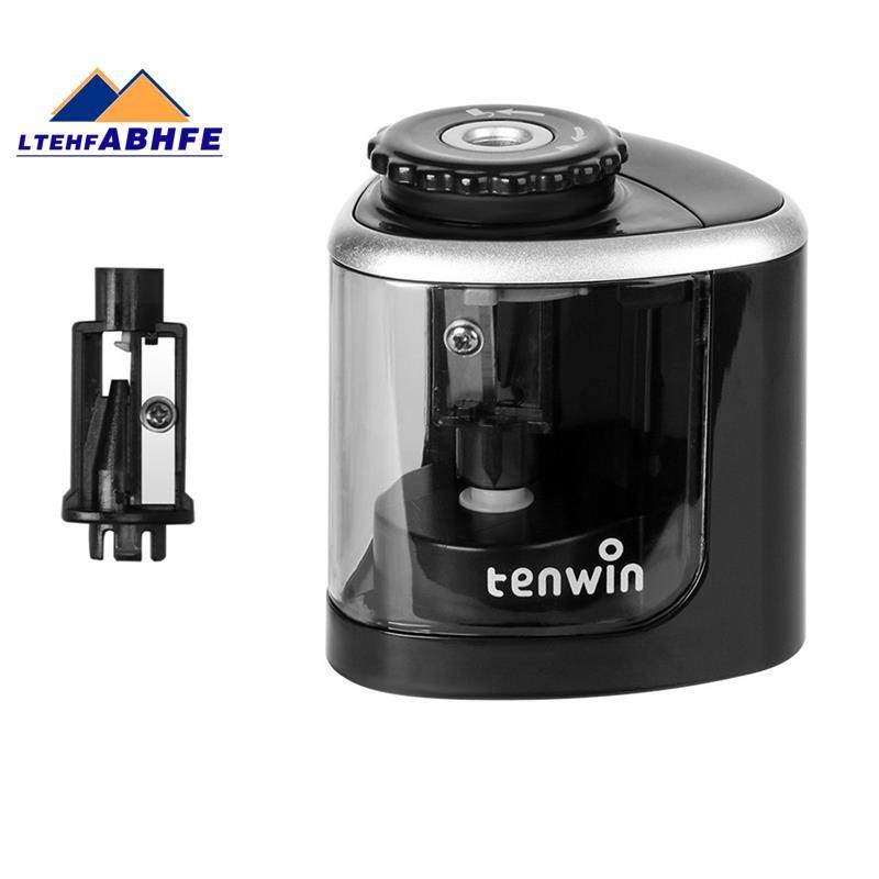 [ขายร้อน L]TEN-WIN เครื่องเหลาไฟฟ้าเดสก์ท็อปกบเหลาดินสออัตโนมัติเหมาะสําหรับดินสอ (7-8 มม.) สําหรับน