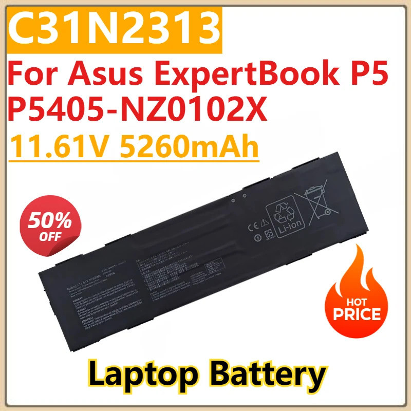 คุณภาพสูงใหม่ 11.161V 5260mAh C31N2313 แบตเตอรี่แล็ปท็อปสําหรับ Asus ExpertBook P5 P5405-NZ0102X
