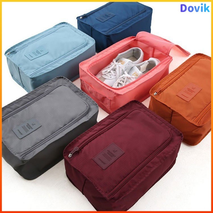 Dovik กระเป๋าใส่รองเท้า พับพกพา กันน้ำ มีหูหิ้ว จัดระเบียบได้หลากหลาย เหมาะสำหรับเดินทางท่องเที่ยว