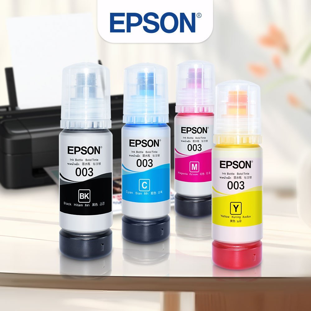 หมึกเติมแท้ 100% Epson 003 สำหรับเครื่องพิมพ์ Epson รุ่น L3210/L1110/L1210/L3110/L3120/L3150