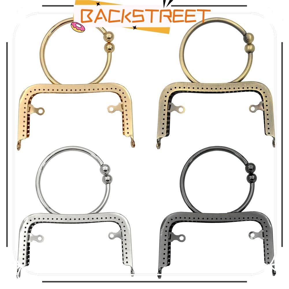 BACKSTAGEREAT Purse Frame Kiss Clasp, Bag Hardware Vintage Purse Clasp Frame, Mini Metal Bag Clasps 