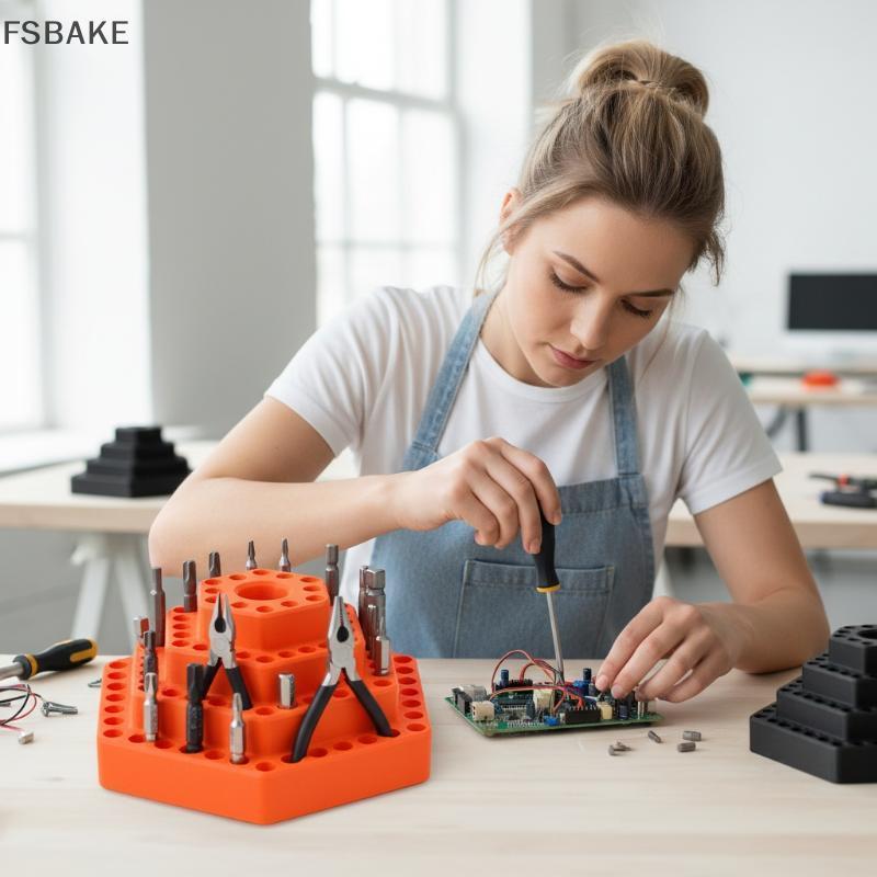 [FSBAKE] 1 ชิ้น Bit Hex Shank Organiser Bit Holder กล่องสําหรับเจาะ 4.8 มม./หกเหลี่ยมเคล็ดลับกล่อง B