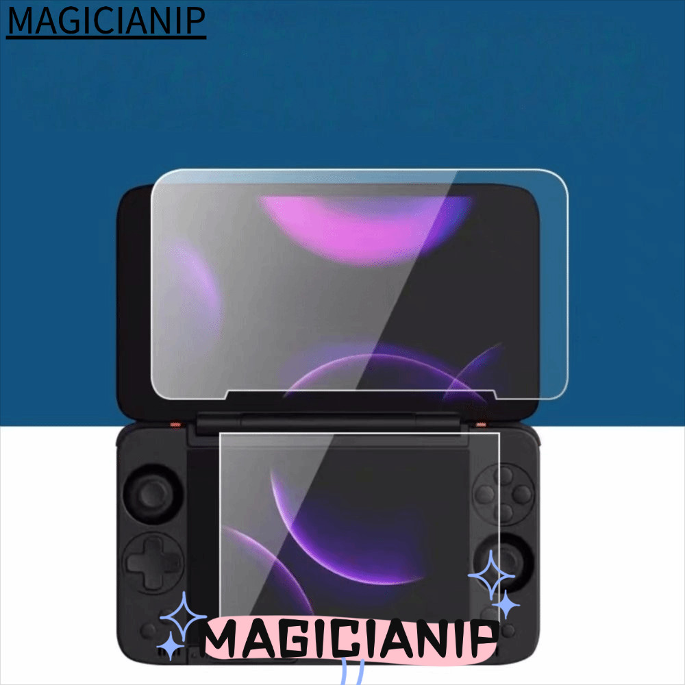 MAGICIANIP กระจกนิรภัย, HD แบบเต็มหน้าจอปกป้องหน้าจอ,คุณภาพสูงพลิกหน้าจอคู่ป้องกันรอยขีดข่วน 9H ฟิล์