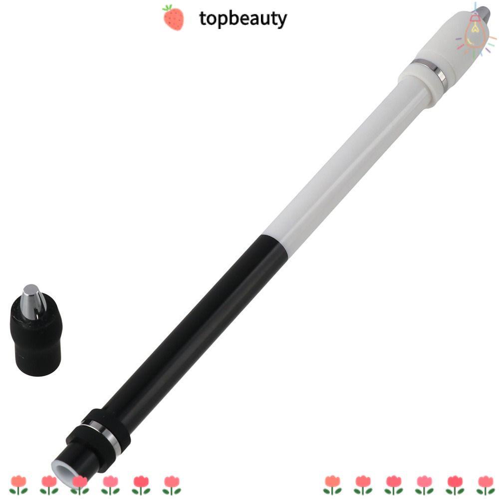 Topbeauty Pen Spinning, Black PC Spin Pen, สํานักงานเคลือบไม่ลื่นสีขาวระดับกลาง