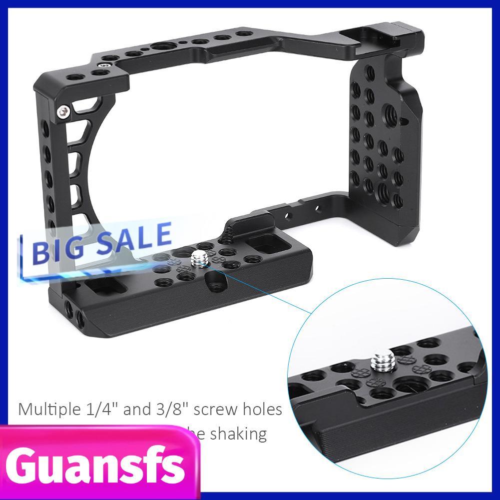Guansfs DSLR Rig Cage สำหรับ A6000 A6100 Monitor โลหะ Stabilizer กรอบ 1/4 3/8 สกรูและรองเท้า Mount ไ
