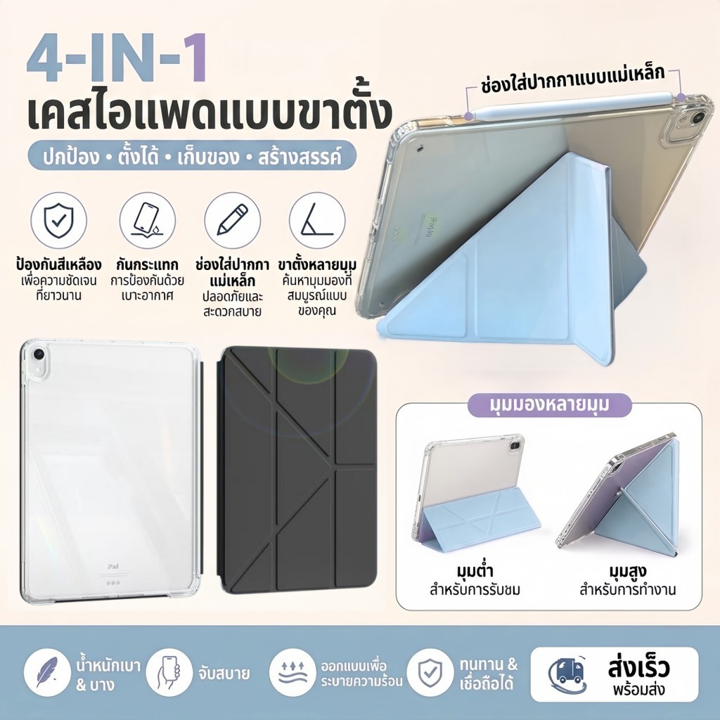 เคสiPa For รุ่น11 A16 Air6 Air7 Air8 Air4 Air5 ​​ รุ่นที่7/8/9 รุ่น10 gen11 Pro11 mini7/6 case