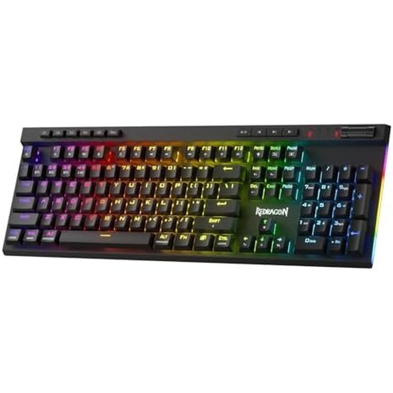 Redragon K580 PRO Wireless RGB Gaming Keyboard, 3-Modes 104 Keys Mechanical Keyboard w/Hot-Swap Sock