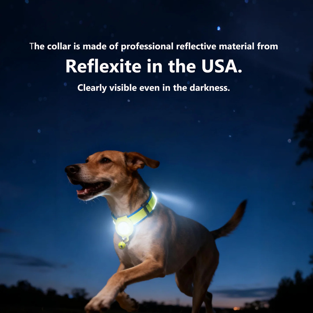 ปลอกคอตําแหน่งสะท้อนแสง (รุ่น IOS+Android) Pet Tracker (Locator)