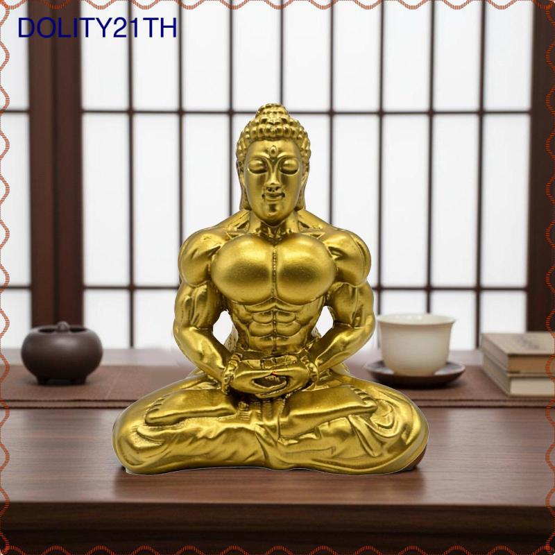 [dolity21th] พระพุทธรูปรูปสร้างสรรค์เรซิ่น Bodybuilder ประติมากรรมตกแต่งรูปปั้นสําหรับ Home Gym การทําสมาธิ Space
