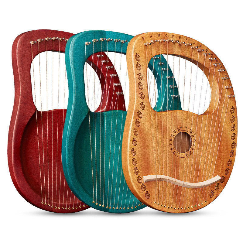 Layya 19 Strings 16-Tone Small Harp 7-Tone 10-String lyre Piano lyre Piano เครื่องดนตรีแบบพกพา
