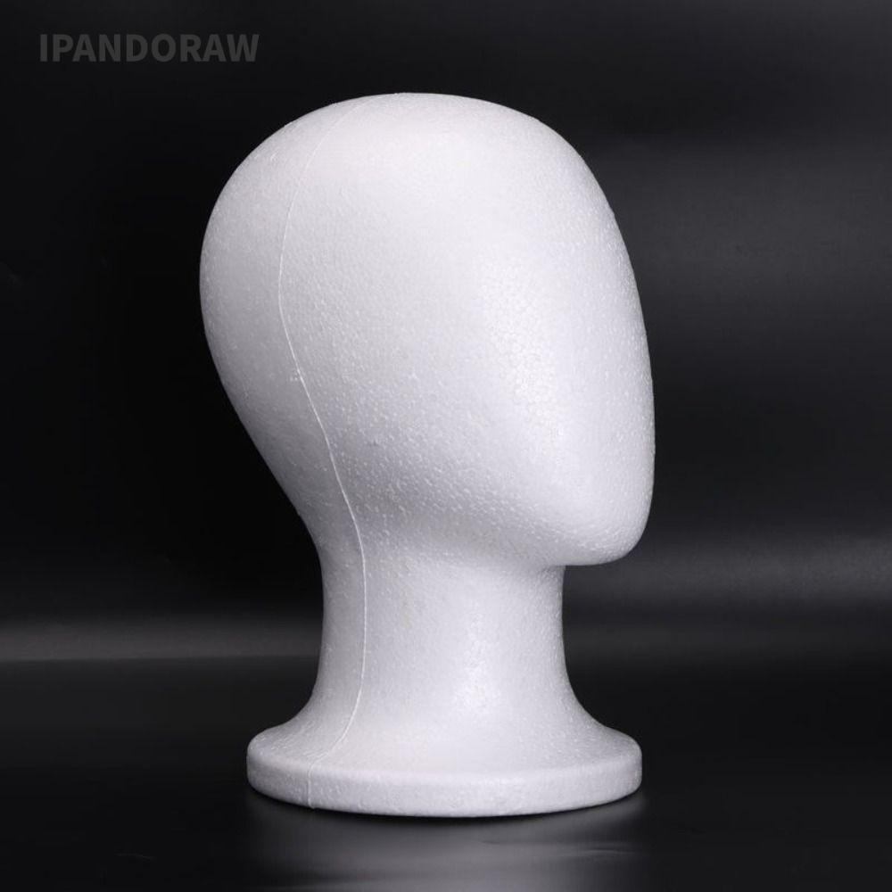 หัวหุ่นโฟม IPANDORAW ขาตั้งโชว์วิกผมสีขาวน้ำหนักเบา เครื่องประดับสำหรับจัดแสดงอย่างเสถียร