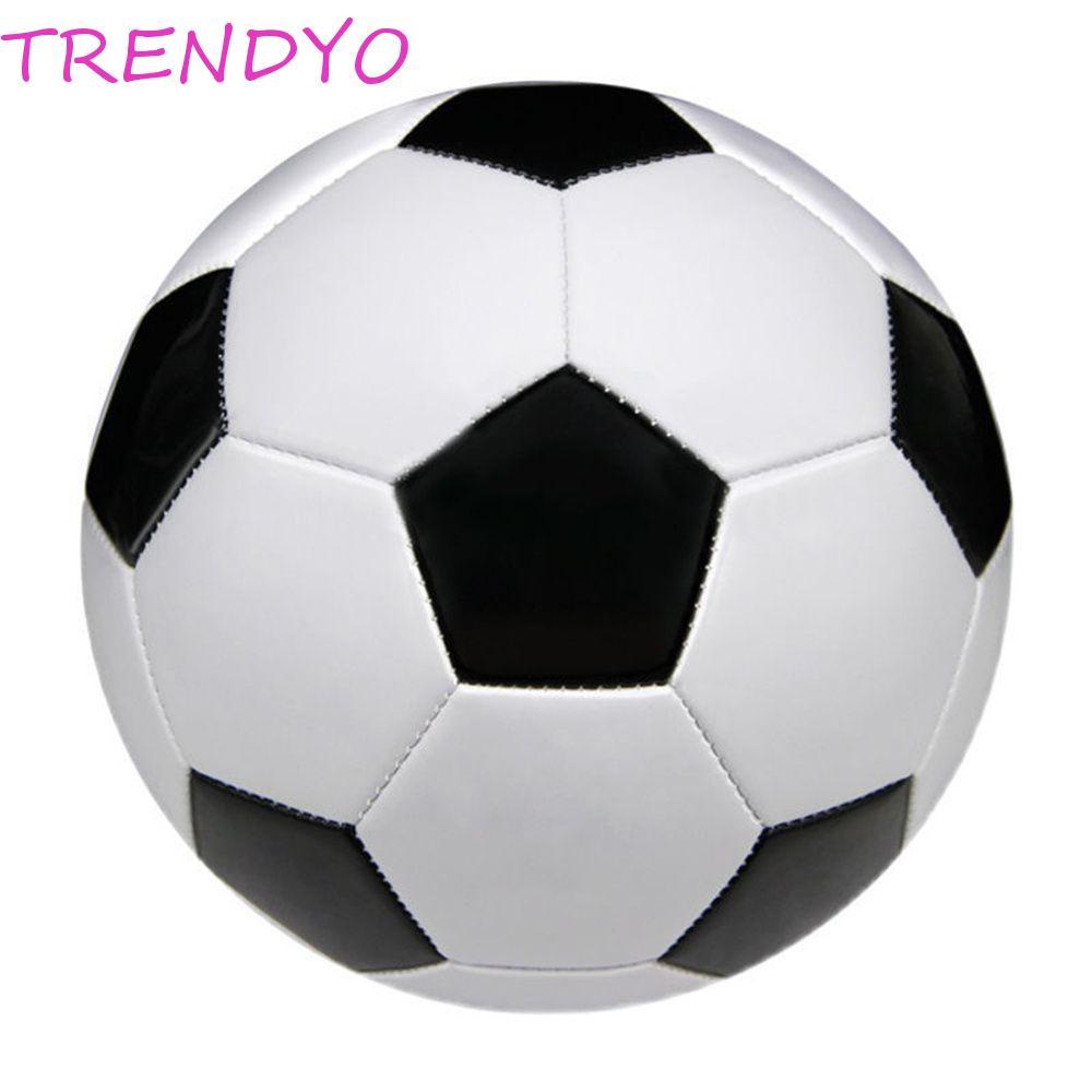 TRENDYO ฟุตบอล PVC นุ่มสำหรับเด็กวัยหัดเดิน ขนาด 4 และ 3 ลูก สีดำและขาว สำหรับฝึกซ้อม
