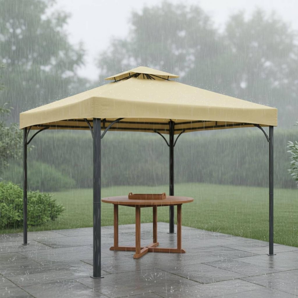 ป้องกันเปลี่ยน Gazebo Canopy กันน้ํา Gazebo ฝาครอบหลังคา Heavy Duty 420D วัสดุสําหรับ Backyard, Gard