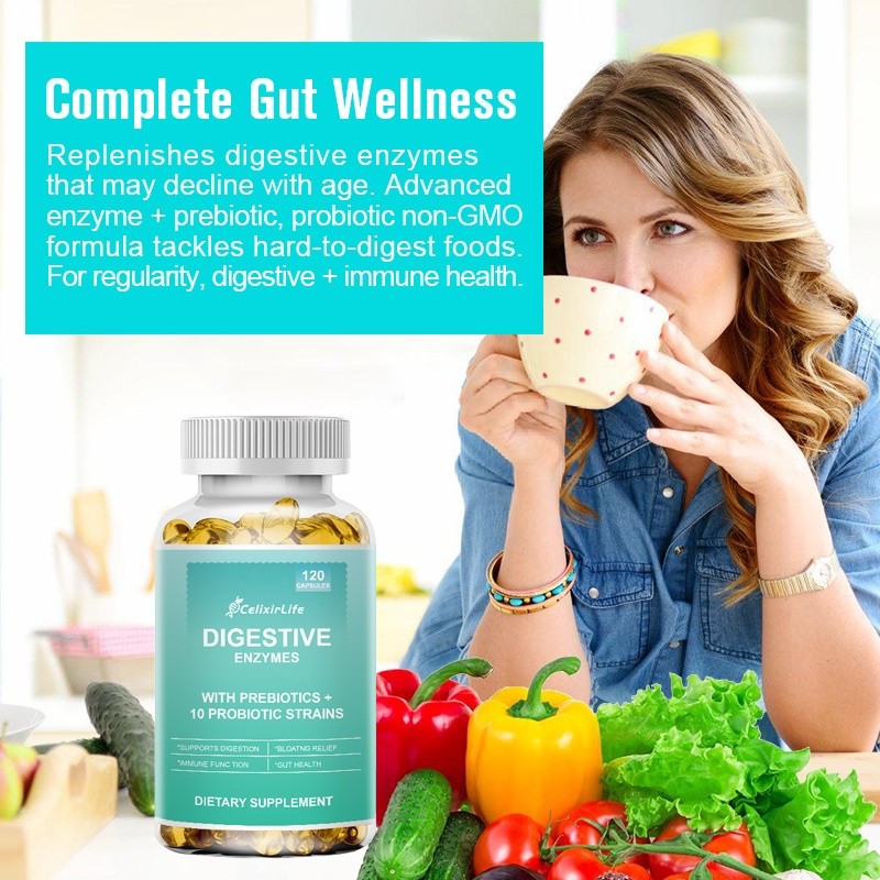 CelixirLife Enzymes Digestive Plus อาหารเสริม Prebiotic