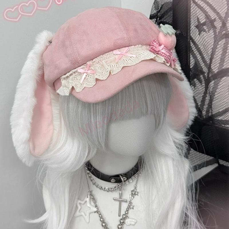 MDD หมวกเบเร่สไตล์กระต่ายหู สำหรับคอสเพลย์และ Anime Street Wear