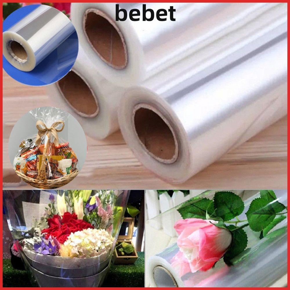BEBET Cellophane Wrap Roll Arts Crafts Gift Baskets Wrap Transparent Florist Craft Film