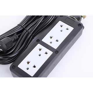 ปลั๊กสนาม 2x4 บล็อกยาง สาย VCT2x1 รองรับไฟสูงสุด 3000W ยาว 5M,10M,15M,20M,30M