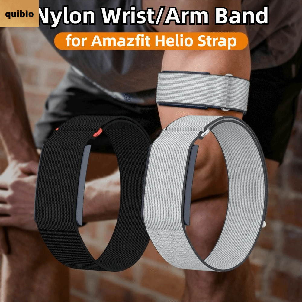 QUIBLO กีฬา Band,ไนลอนปรับฟิตเนส Tracker สายรัด, 22 มม.Breathable Loop Design สายรัดข้อมือสําหรับ Amazfit Helio สายคล้อง