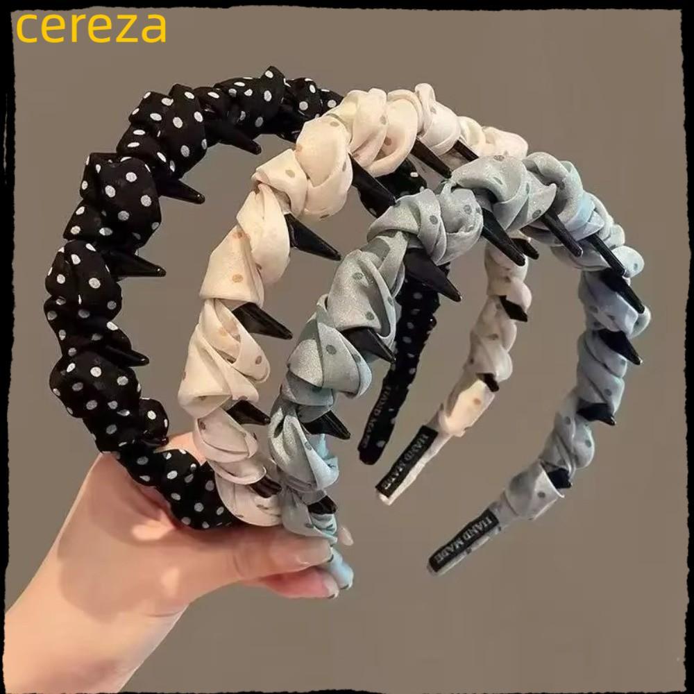 ห่วงผมและเครื่องมือแต่งทรงผม CEREZA แบบที่คาดผมจีบ U-shape และหวีตาข่ายฟันลูกไม้สำหรับผู้หญิงและเด็กสาว