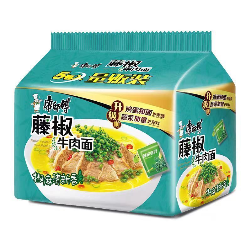 สินค้าใหม่ Master Kang Vine Pepper Beef Noodles Classic Instant Noodles บะหมี่กึ่งสําเร็จรูปผสมอาหาร