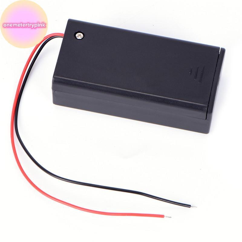 ONEPINK 9V Volt PP3 Battery Holder Box DC Case With Wire Lead ON/OFF Switch Cover .