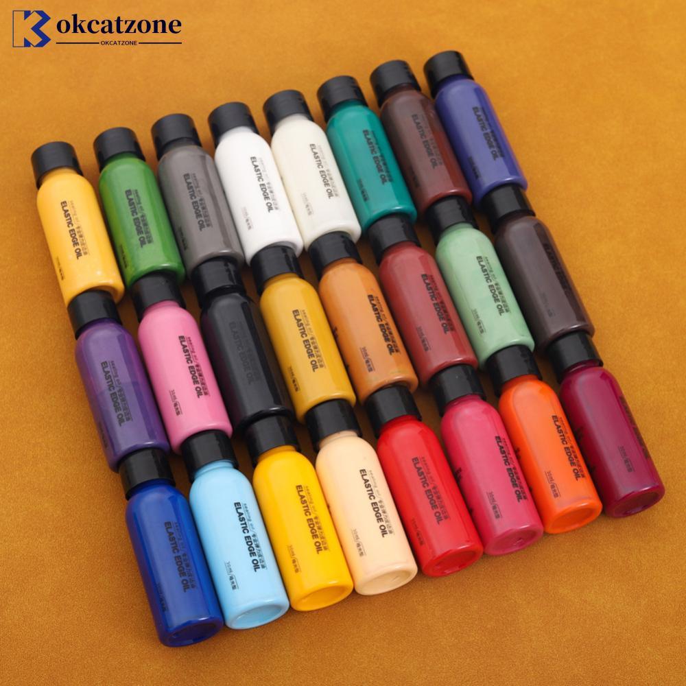 OKCATZONE 30ml Matte หนังขอบสียืดหยุ่นเคลือบสําหรับกระเป๋าหนังขอบ Finishing สีหรือ DIY หนัง Craft ED