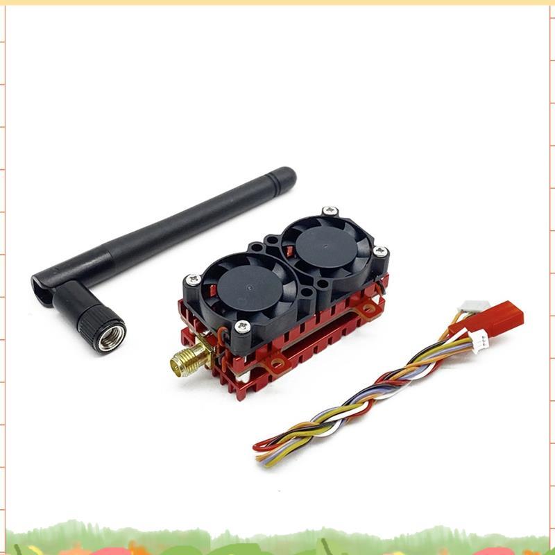 5W 5.8G VTX 5000mW 48CH เครื่องส่งสัญญาณวิดีโอ FPV พร้อมพัดลมระบายความร้อน 2S-6S สําหรับ FPV ยาว RC 