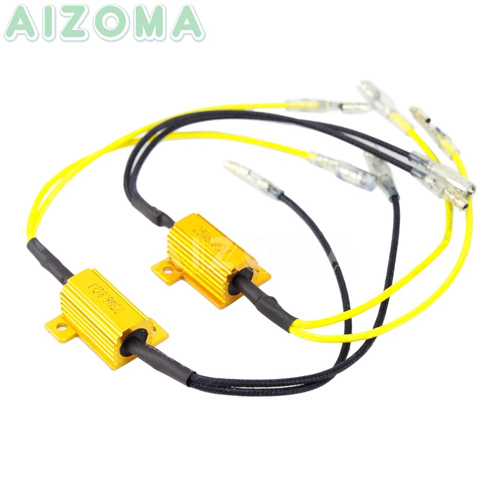 OT Unviersal Motorcycle indicator Light Resistive Adapter 2.8 x1.5cm 12 Volt 25 W 6.8 Ohms Turn Sign
