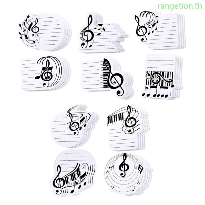 RAN แผ่นโน้ตแบบแท่งแบบถอดได้ Self-Adhesive Stick Note Pad Musical Note Stick Pads Self-Stick Memo Pa