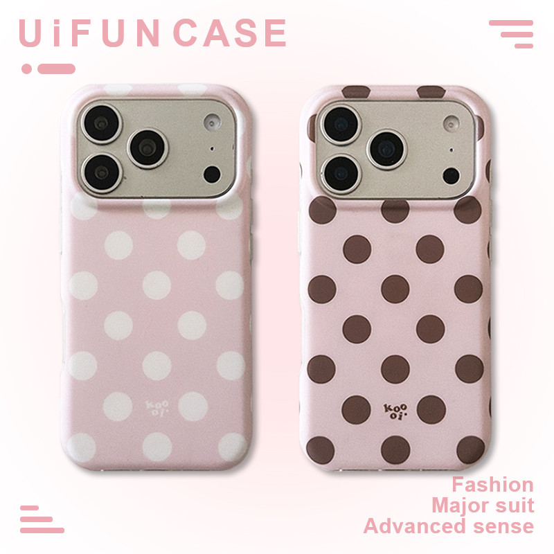 Simple Wave Point Frosted โทรศัพท์มือถือสําหรับ iPhone 17 16 15 14 Pro Max 13 iPhone17 IMD Big Hole ฝาหลัง Anti-collision Hard PC โทรศัพท์มือถือ