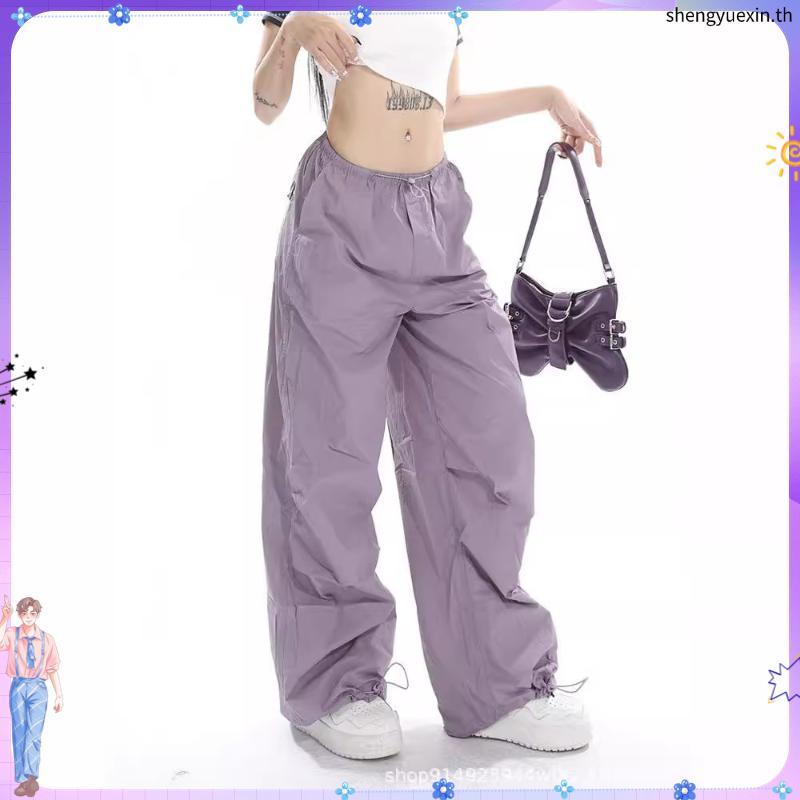 EMILIA SHOP กางเกงขายาว กางเกงคาร์โก้ผู้หญิง คาร์โก้ กางเกง Popular ทันสมัย ตัวเหมือนคนชั้นสูง Korea