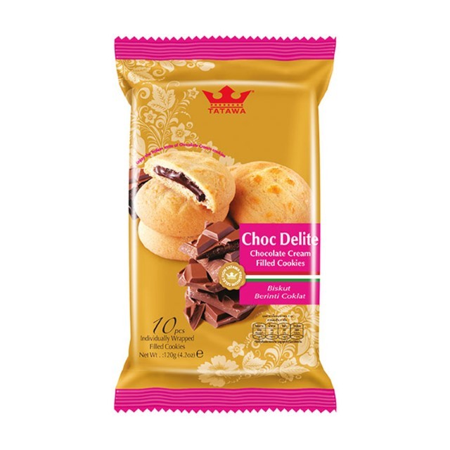 ทาทาวา คุกกี้ครีมช็อกโก(Tatawa Delite Chocolate Cookies 120g.)