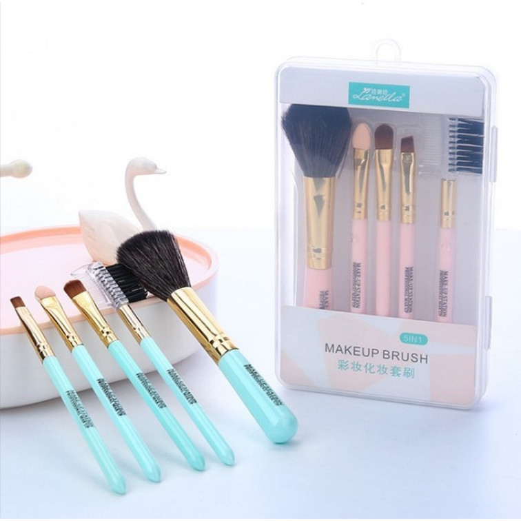 Popular~Makeup tools5Zilameila Makeup Brush Set - Portable Makeup Brush Set, Essential Beauty Makeup