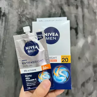 ( ยกกล่อง 6 ซอง ) NIVEA Men Serum นีเวีย เซรั่มบำรุงผิวหน้าสำหรับผู้ชาย 7ml