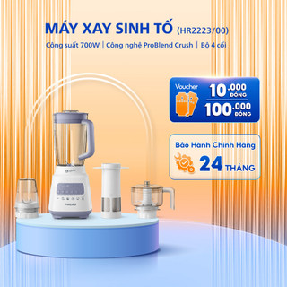 Máy Xay Sinh Tố Đa Năng PHILIPS HR2223/00 - Nhiều Phụ Kiện Xay - Công Suất 700W - Bảo Hành 24 Tháng