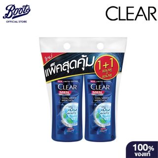 Clear Men Shampoo Coolsport Mental 350 Ml Onpack เคลียร์ เมน แชมพูขจัดรังแค สูตรคูลสปอร์ตเมนทอล น้ำเงิน 350มล. แพ็คคู่
