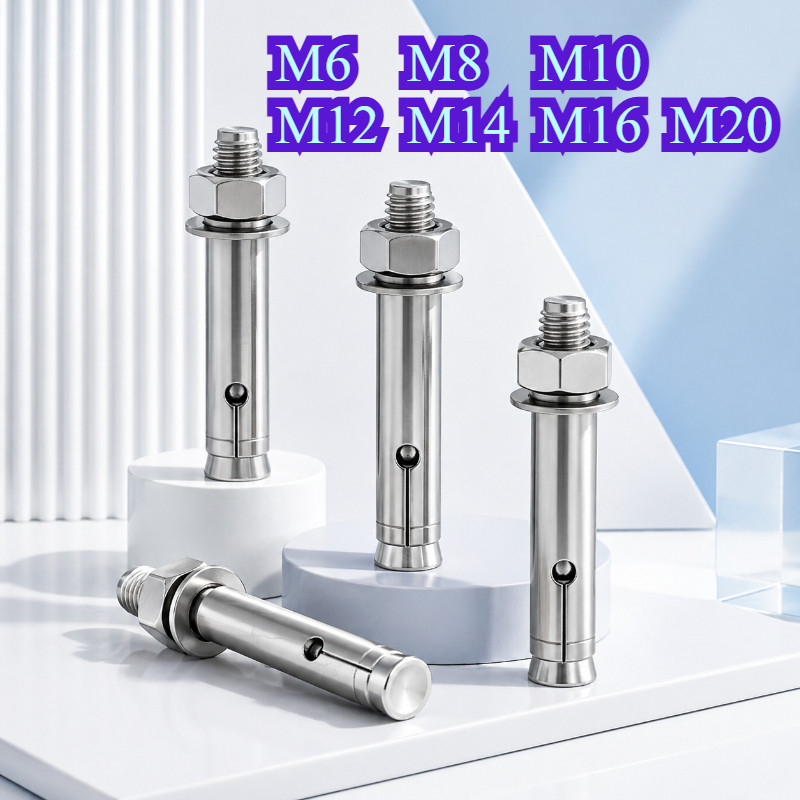 พุกเหล็กสแตนเลส 304 สลักเกลียวขยาย พุกขยายปลอกนอก M6-M20【WY1】